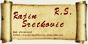 Rajin Sretković vizit kartica
